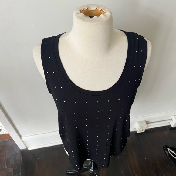 F21 Black Studded Sheer Blouse - Picture 3 of 8